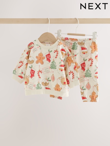 Neutral - Christmas Sweat And Joggers Baby Set (0mths-2yrs)