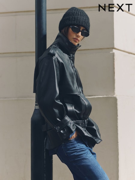 Black - Ribbed Beanie Hat