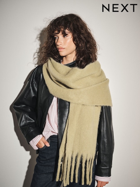 Green - Heavyweight Fringe Scarf