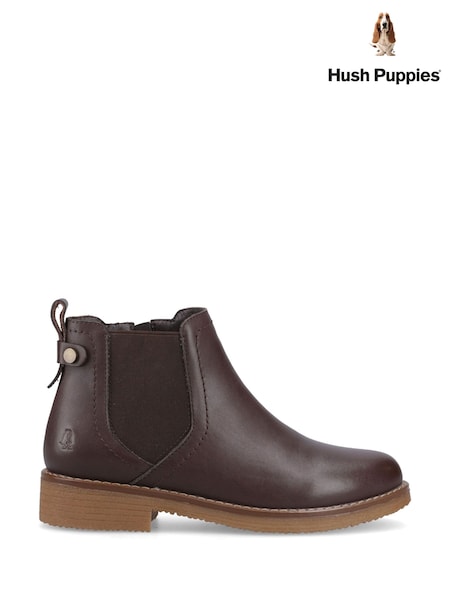 Brown - Hush Puppies Maddy Leather Boots