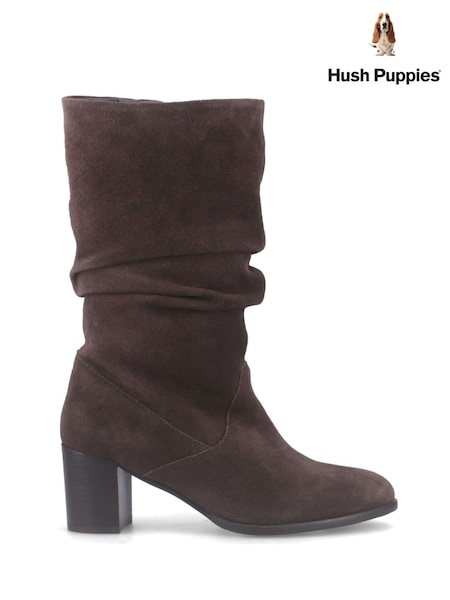 Brown - Hush Puppies Cosima Ruched Boot