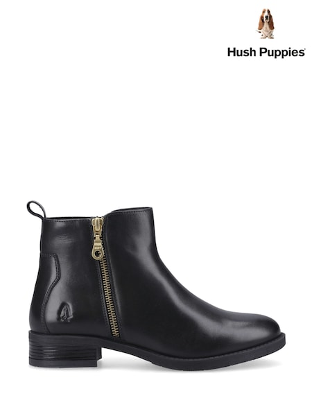 Black - Hush Puppies Perry Zip Boots