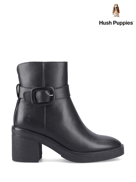 Black - Hush Puppies Fearne Leather Boots