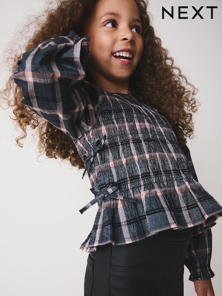 Mono Lurex - Shirred Blouse (3-16yrs)
