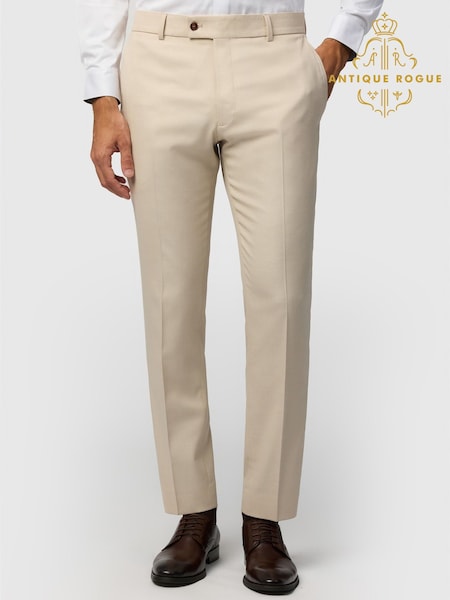 Krem boja - Regular Antique Rogue Texture Trousers