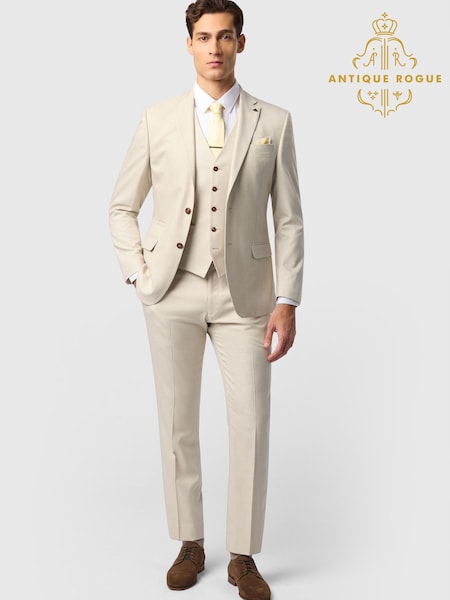 Cream - Regular Antique Rogue Texture Suit Jacket