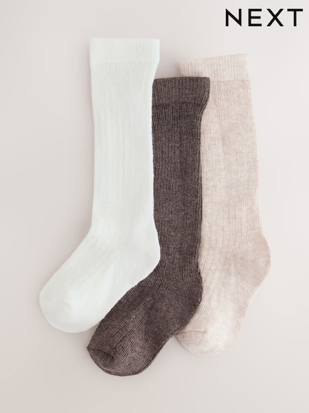 Neutral - Knee High Baby Socks 3 Pack