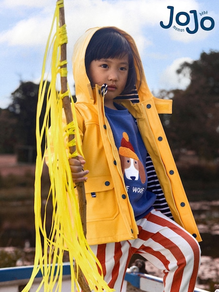 Bright Yellow - Jojo Maman Bébé Waterproof Jersey Lined Fisherman Coat
