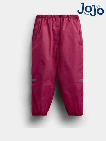 Berry - Jojo Maman Bébé Waterproof Packaway Trousers