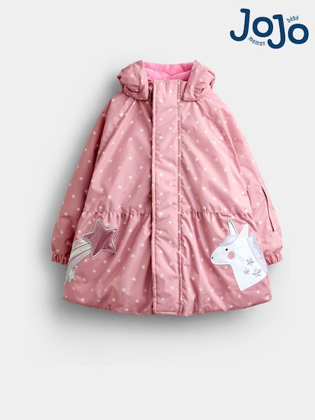 Unicornio rosa - Jojo Maman Bébé Peplum Puffer Jacket