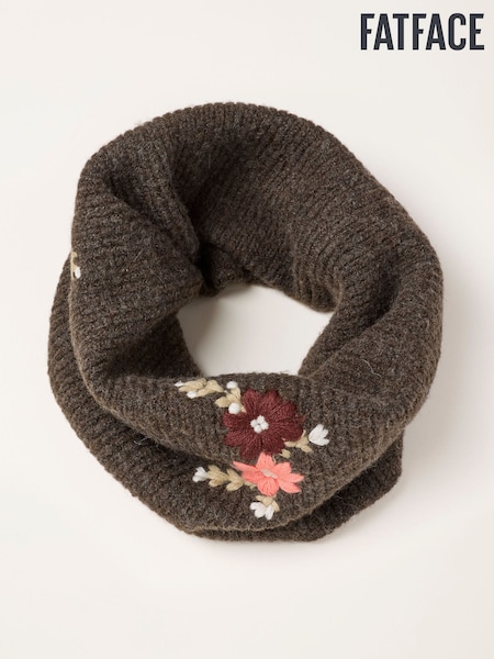 Charcoal Grey - Regular Fatface Waffle Snood