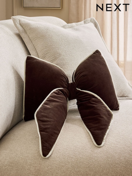 3d Cotton Velvet Bow Cushion