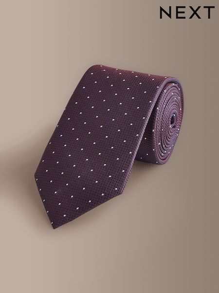 Burgundy Red - Regular Signature Silk Design Tie