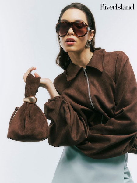 Brown - River Island Suedette Grab Bag
