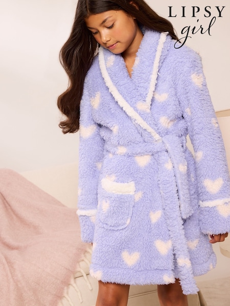 Lila Violetti - Lipsy Soft Touch Teddykangas Sydän -aamutakki (5-16vuotta)