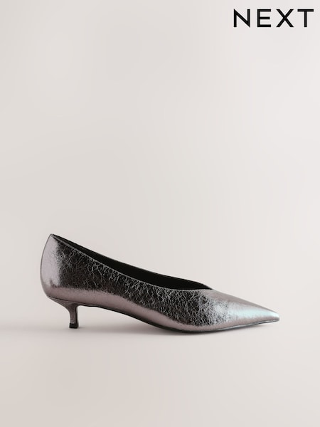Pewter - Forever Comfort® Court Kitten Heels