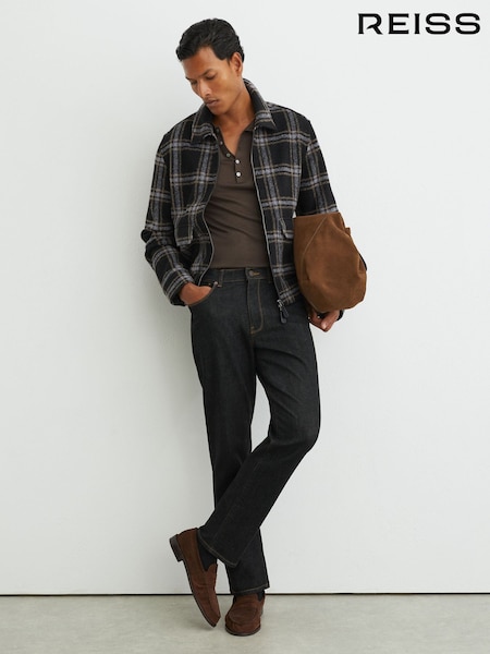 Svart - Regular Reiss Bishopsgate Straight-leg Jeans