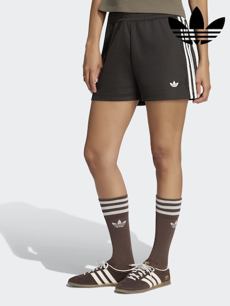 Brown - Adidas Originals Lace 3-stripe Shorts