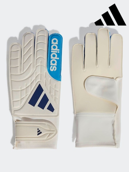 أبيض/أزرق - Adidas Copa Club Junior Goalkeeper Gloves