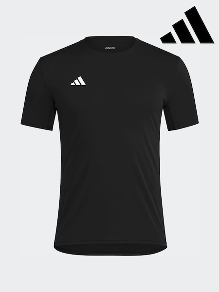 Crno - Regular Adidas Adizero Running T-shirt