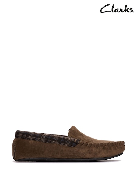 Braun - Regular Clarks Fireside Moccasin Slippers