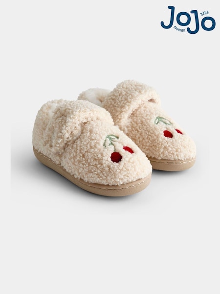 Natural Cherry - Jojo Maman Bébé Borg Slipper Shoe