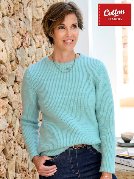 Green - Cotton Traders Super Soft Jumper