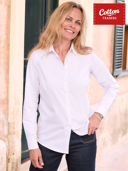 Weiß - Cotton Traders Oxford Shirt