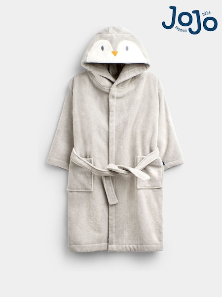 رمادي بطريق - Jojo Maman Bébé Fleece Dressing Gown