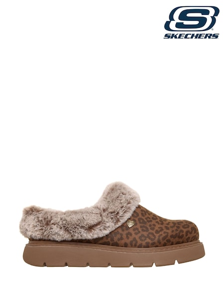 Qəhvəyi - Skechers Keepsakes Lite Cozy Blend Slippers