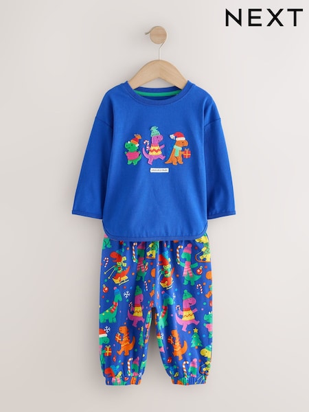 Bleu Dino - Pyjama de Noël (9 mois-10 ans)