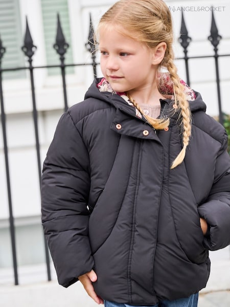 Black - Angel & Rocket Elodie Padded Short Coat