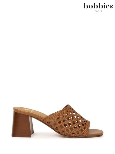 Brown - Bobbies Kelly Mid-heeled Mules