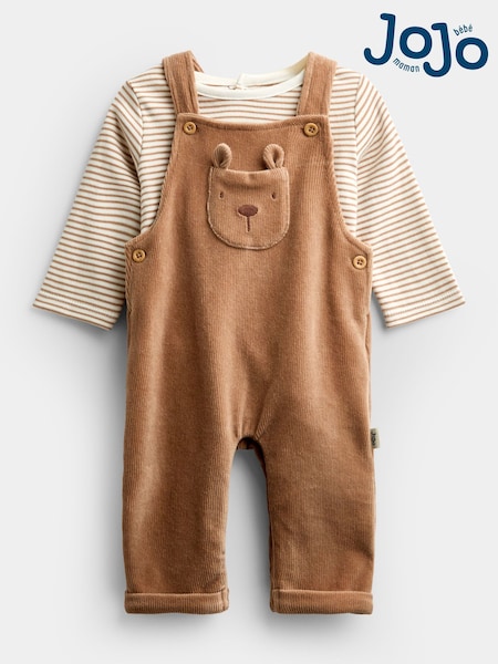 Oso pardo - Jojo Maman Bébé Jersey Peto & Bodi Conjunto
