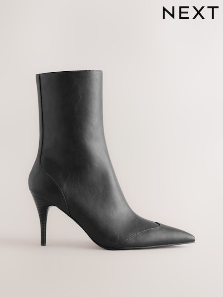 Black - Forever Comfort® Pointed Toe Cap Ankle Boots