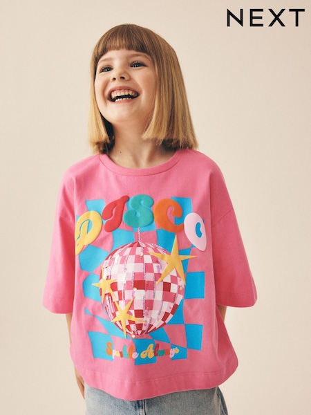 Pink Disco - Sequin T-shirt (3-16yrs)