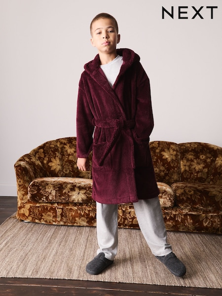 Burgundy Red - Fleece Robe (1.5-16yrs)