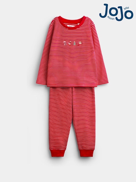 Κόκκινες ρίγες - Jojo Maman Bébé Christmas Jersey Pyjamas
