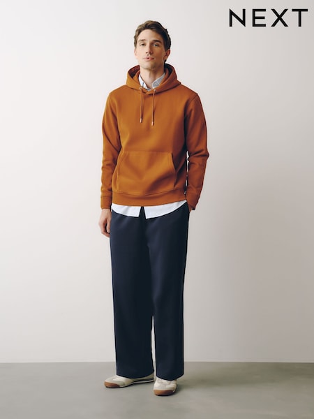 أزرق داكن أزرق - Relaxed Fit Brushback Joggers
