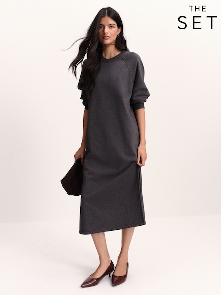 Grey Marl/Black - The Set 2 Pack Maxi Sweat Dresses