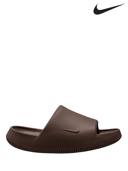 Brown - Regular Nike Calm Sliders