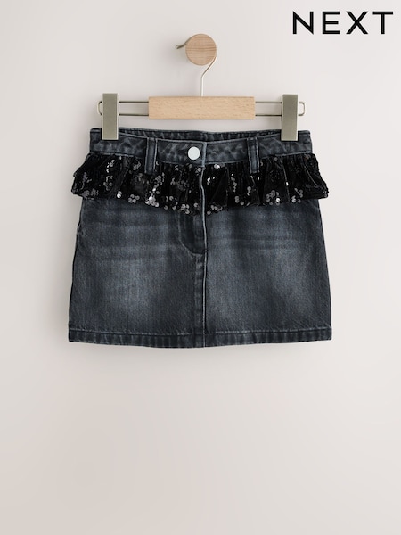 Washed Black - Denim Skirt (3-16yrs)