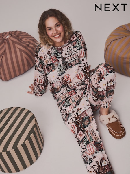 Pink Hot Air Balloon - Long Sleeve Pyjamas