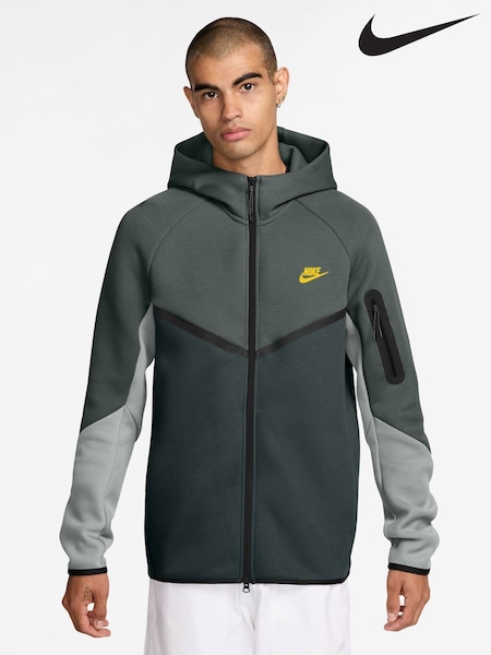 Kamuflāžas zaļa - Regular Nike Tech Fleece Zip Through Hoodie