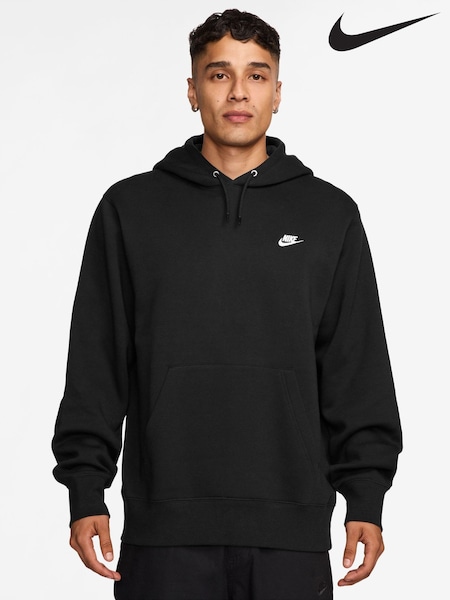 Schwarz - Regular Nike Club Pull Over Hoodie