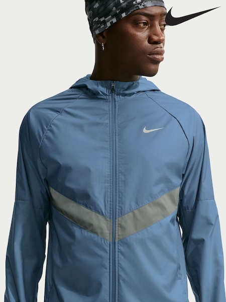 Slate Blue - Regular Nike Miler Repel Therma-fit Winterized Running Jacket