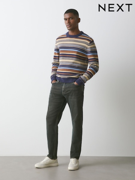 Washed Brown - Slim Fit Motion Flex Jeans