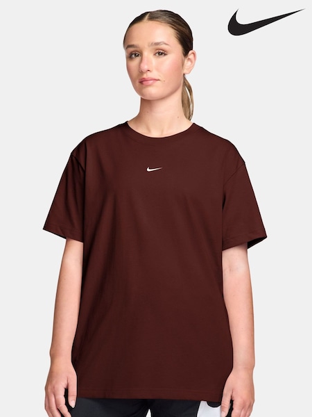 Burgundy - Nike Sportswear Essential Oversized T-shirt