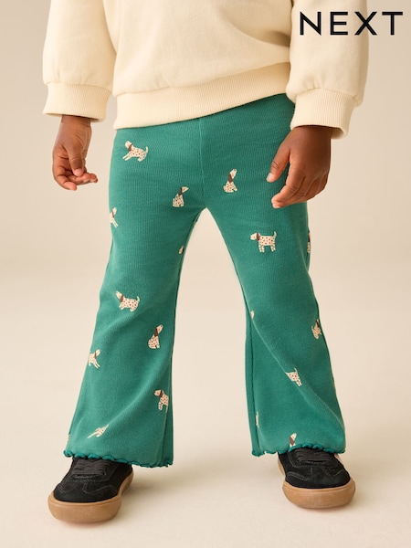 Green - Rib Flare Leggings (3mths-7yrs)