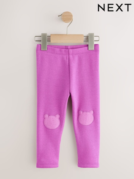 Purple - Cosy Fleece Lined Leggings (3mths-7yrs)